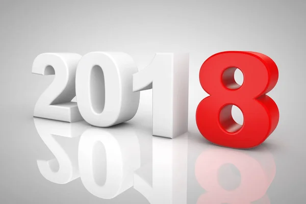 New Year 2018 3d Sign. 3d Rendering — Stock Photo, Image