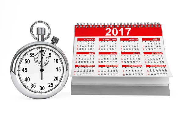2018 ano calendário com cronômetro. Renderização 3d — Fotografia de Stock