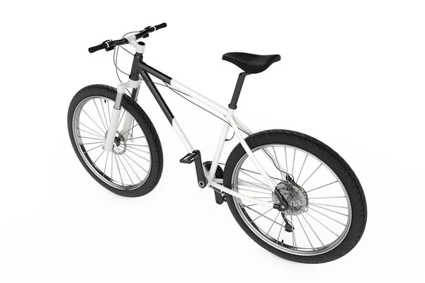 Zwart-wit mountainbike. 3D-rendering — Stockfoto