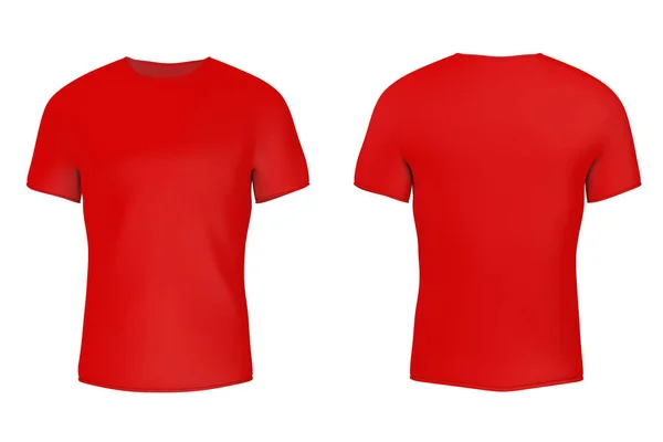 Download Blank red t-shirt template — Stock Vector © nikolae #11069921