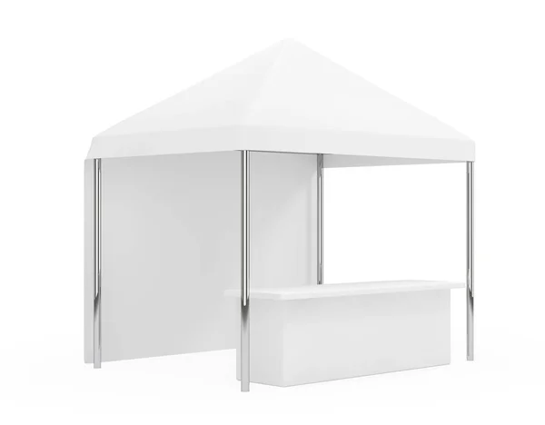 Pubblicità promozionale all'aperto tenda mobile baldacchino. 3d Rendering — Foto Stock