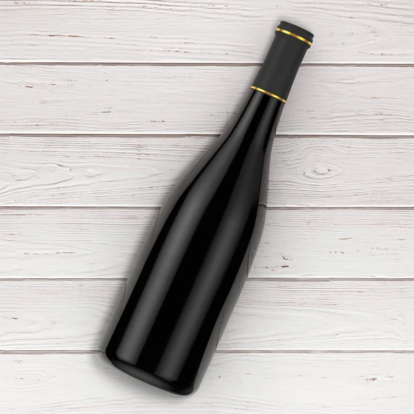 Blank Red Wine Bottle with free space for Yours Design over tabl — стоковое фото