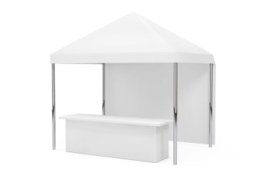 Advertising Promotional Outdoor Mobile Canopy Tent. 3d Rendering clipart