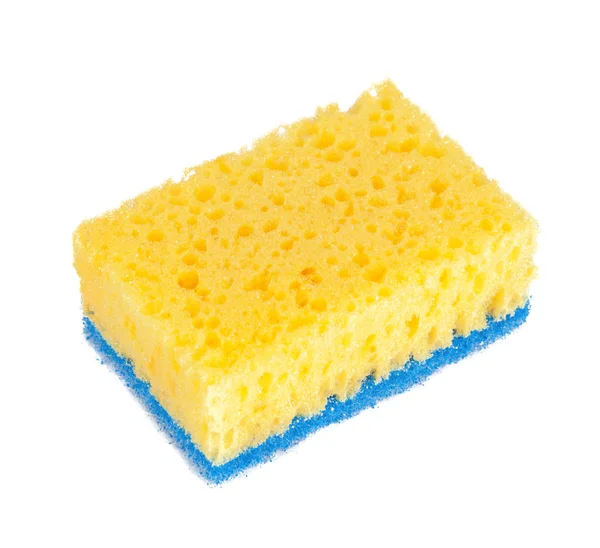 Yellow Household Cleaning Sponge for Cleaning — Stock Photo, Image