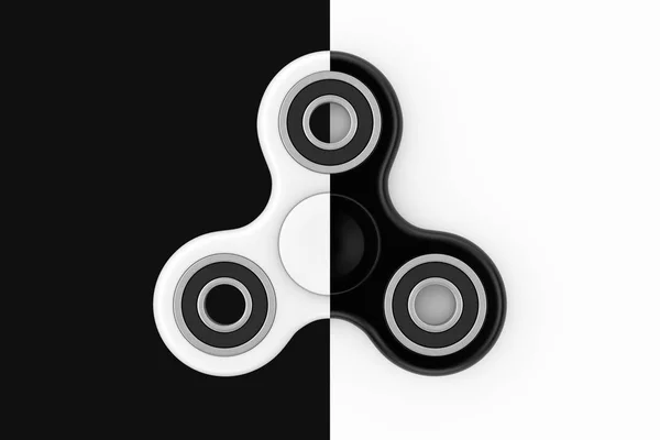 Zenuwachtig vinger Spinner Antistress speelgoed op een wit en zwart. 3D-re — Stockfoto