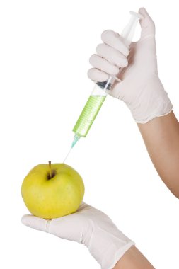Genetiği değiştirilmiş ürünler kavramı. Ben olmak taze yeşil elma