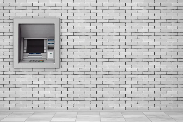 Stavět v banka bankomat Atm. 3D vykreslování — Stock fotografie