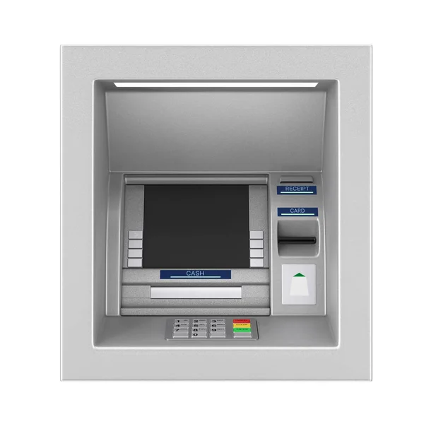 建立在银行现金 Atm 机。3d 渲染 — 图库照片