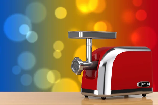 Red Electric Meat Grinder. 3d Rendering — Stock Photo, Image