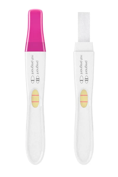 Positive Plastic Pregnancy Test. 3d Rendering — Stock Photo, Image