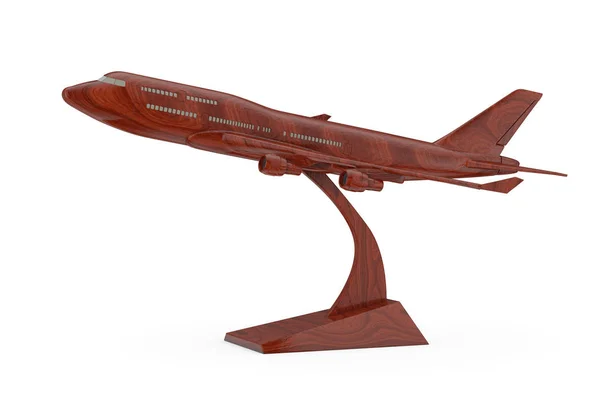 Wooden Jet Passenger's Commercial Airplane Model. 3d Rendering Royalty Free Stock Images
