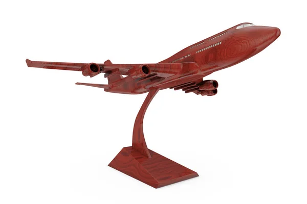Wooden Jet Passenger's Commercial Airplane Model. 3d Rendering Royalty Free Stock Photos