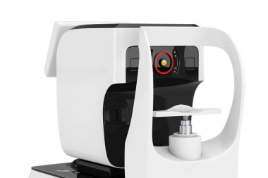 Optik otomatik Refraktometre göz Test makinesi. 3D render