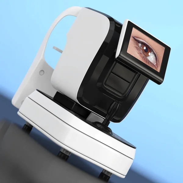 Optical Auto Refractometer Eye Test Machine. 3d Rendering