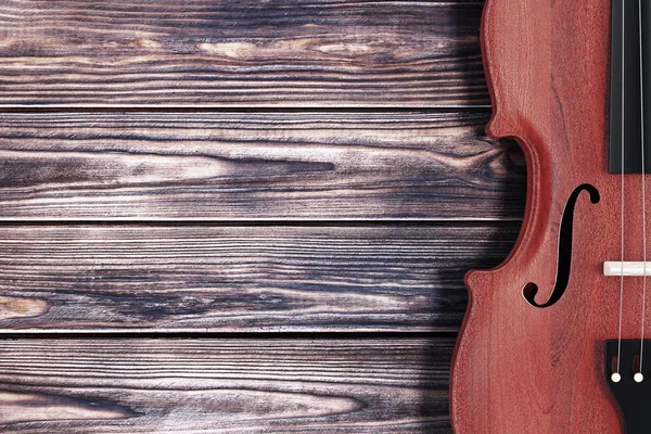Κλασική ξύλινη βιολί με φιόγκο. 3D rendering — Φωτογραφία Αρχείου