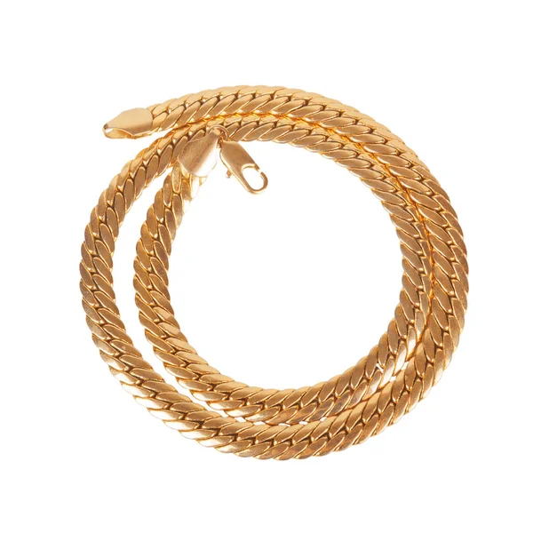 Closeup Golden Chain Bracelet. — Stock Photo, Image