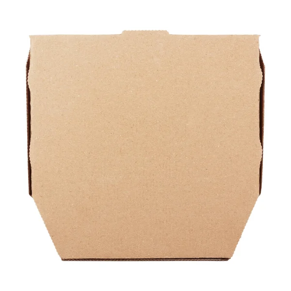 Scatola per pizza in cartone bianco con spazio di copia per il tuo design . — Foto Stock