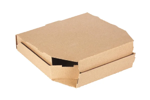 Scatola per pizza in cartone bianco con spazio di copia per il tuo design . — Foto Stock