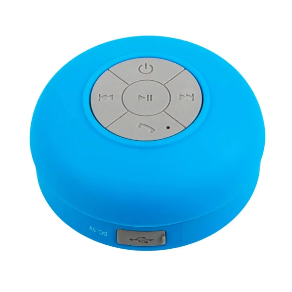 Mini blau wasserdicht Bluetooth drahtloser Lautsprecher mit mobilen — Stockfoto