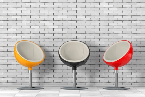 Modern Multicolor Ball Chairs. 3d Rendering