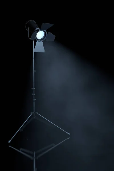 Studio Lighting with Stand. 3d Rendering