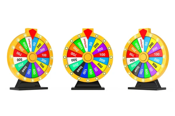Концепция удачи и удачи. Крутящееся цветное колесо фортуны. 3d Re — стоковое фото