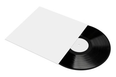 Eski vinil plak boş kağıt durumda boş Disk alanı için Yo