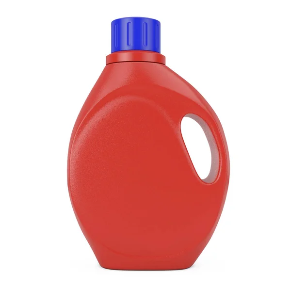 Rød Plastic Detergent Container Flaske med Blank Plads til din - Stock-foto