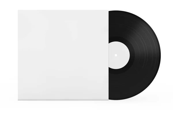 Velho disco de vinil em caixa de papel em branco com espaço livre para Yo — Fotografia de Stock