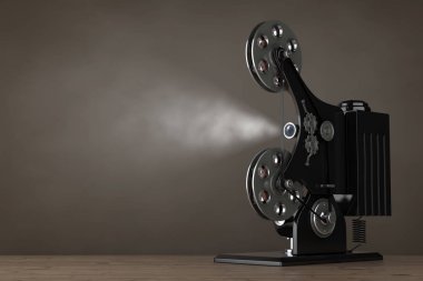Retro Film Film sinema tasarı. 3D render
