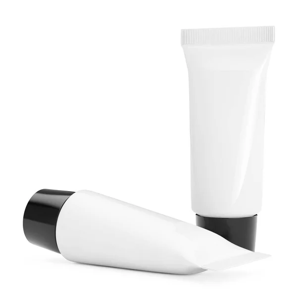 Tubo bianco bianco bianco crema cosmetica con spazio Emrty per il vostro Desig — Foto Stock
