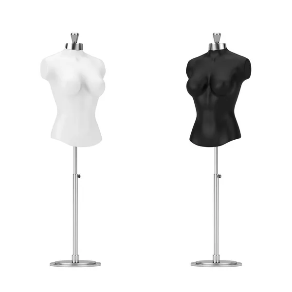 Zwart-wit Vintage kleermaker vrouwen Mennequin. 3D-rendering — Stockfoto