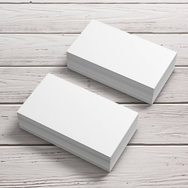 Beyaz yığınları kartvizit boş. 3D render