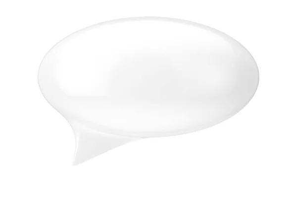 White Speech Bubble with Blank Space for Yours Sign. 3d Renderin — Stock Photo, Image