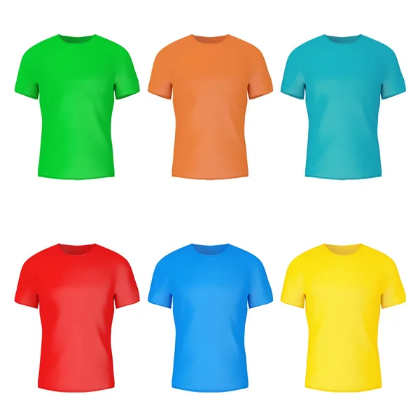 Closeup Color Blank T-Shirt Mockup with Empty Space for Yours De — Stock Photo, Image