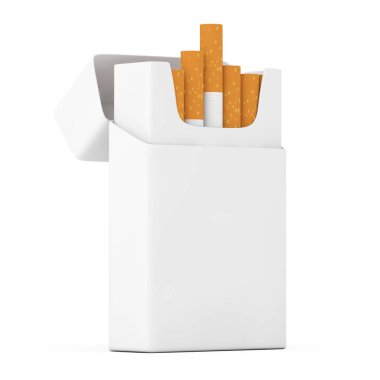 Mockup boş sigara paketi. 3D render