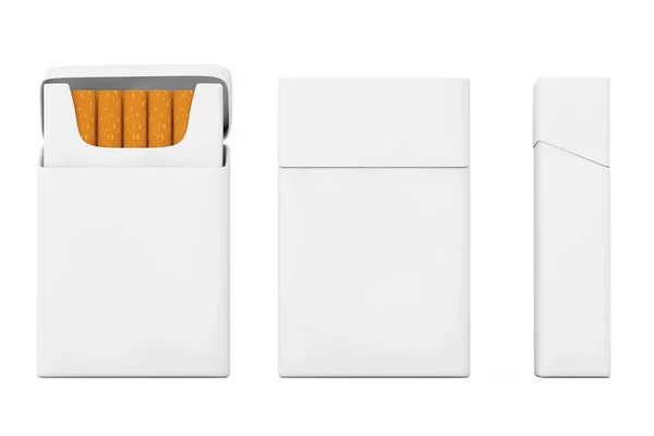 Mockup Blank Cigarros Pack Set. Renderização 3d — Fotografia de Stock