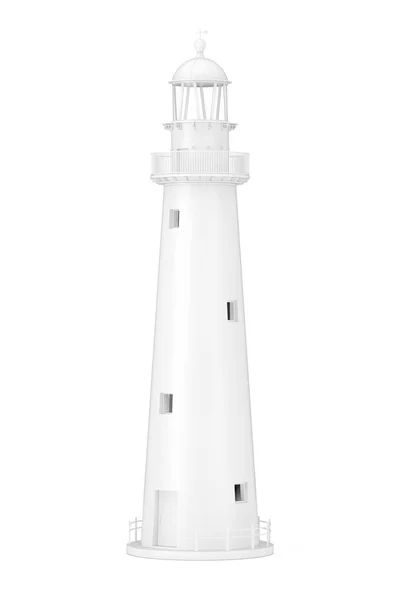 Lindo farol branco velho em estilo argila. Renderização 3d — Fotografia de Stock