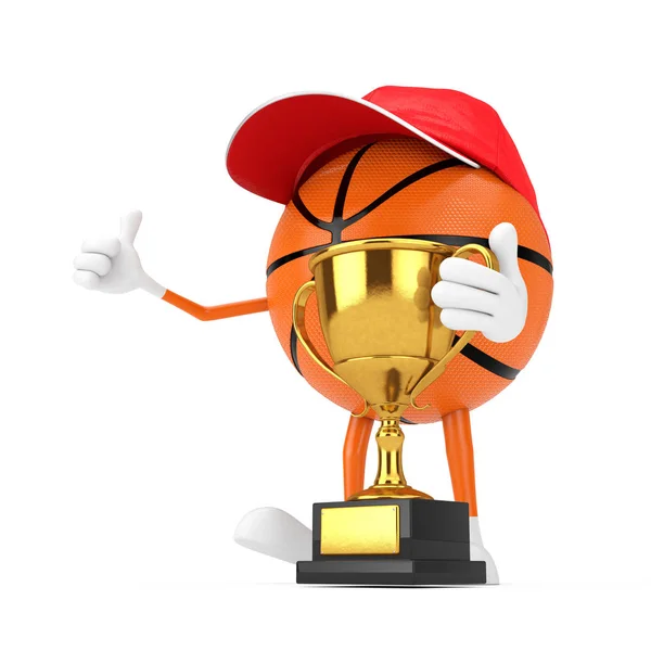 Personnage de mascotte de sport de ballon de basket-ball de jouet de bande dessinée mignon — Photo