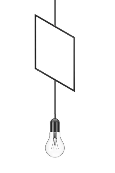 Vintage Hanging Light Bulb. 3d Rendering — Stock Photo, Image