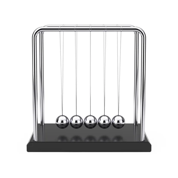 Moderno Desk Office Newton 's Cradle. Renderização 3d — Fotografia de Stock