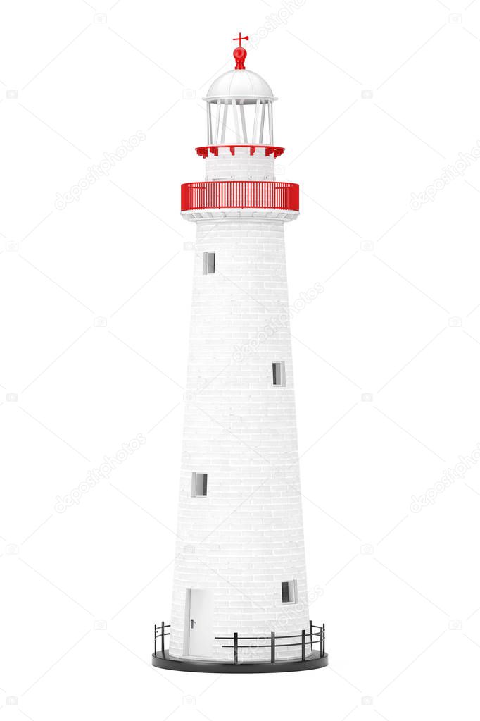 Beautiful Old Lighthouse. 3d Rendering