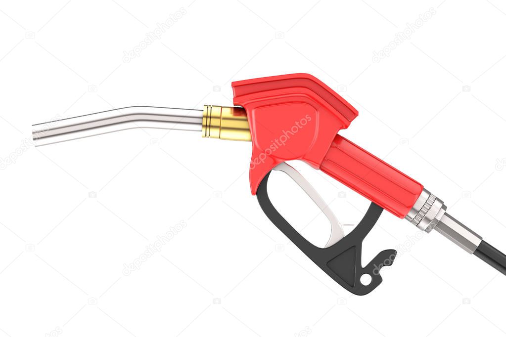 Gasoline Pistol Pump Fuel Nozzle, Gas Station Dispenser. 3d Rend