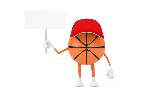 Roztomilý karikatura hračka basketbal míč sportovní maskot osoba postava — Stock fotografie