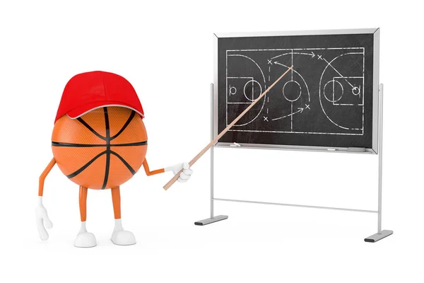 Basketball-Taktik-Konzept. niedlich cartoon spielzeug basketball ball spo — Stockfoto