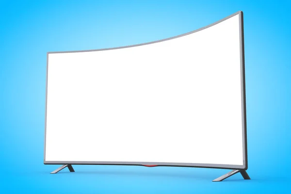 Modern Curved Led or LCD TV Screen. 3d Rendering — Stockfoto