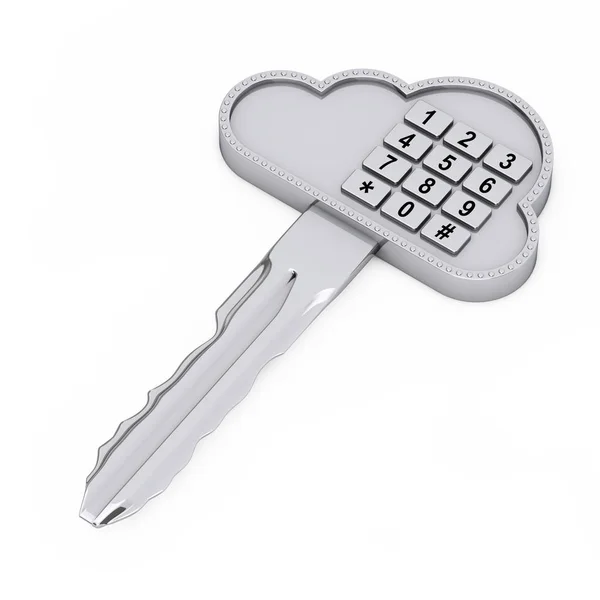 Internet Security Concept. Cloud Key with Digital Entry Keypad. — Stockfoto