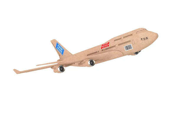 Commercial Industrial Cargo Delivery Jet Airplane as Carton Parc — Stock Photo, Image