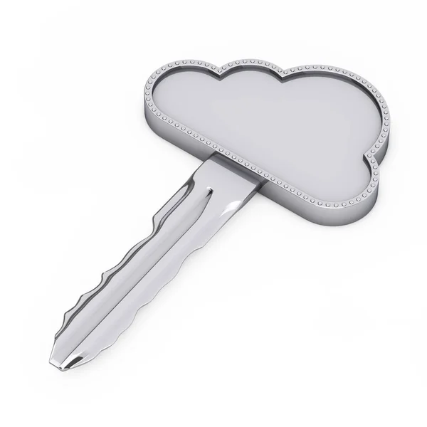 Conceito de Segurança na Internet. Cloud Key. Renderização 3d — Fotografia de Stock