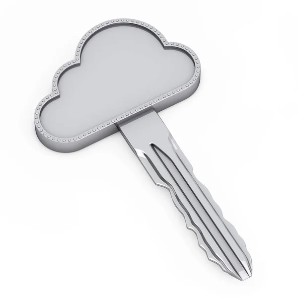 Internet-Sicherheitskonzept. Wolkenschlüssel. 3D-Darstellung — Stockfoto